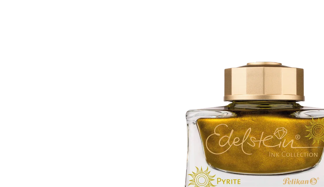 Flacon d’encre dorée